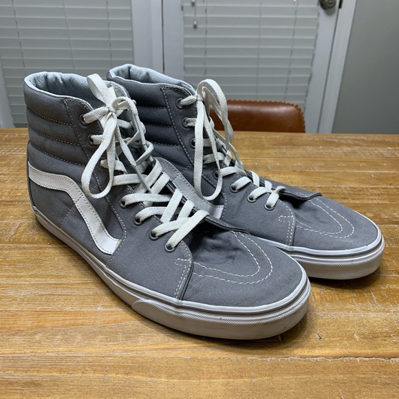 light grey high top vans
